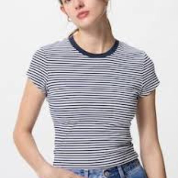 Two Uniqlo Mini T-Shirts| Striped/Size L - Picture 2 of 9